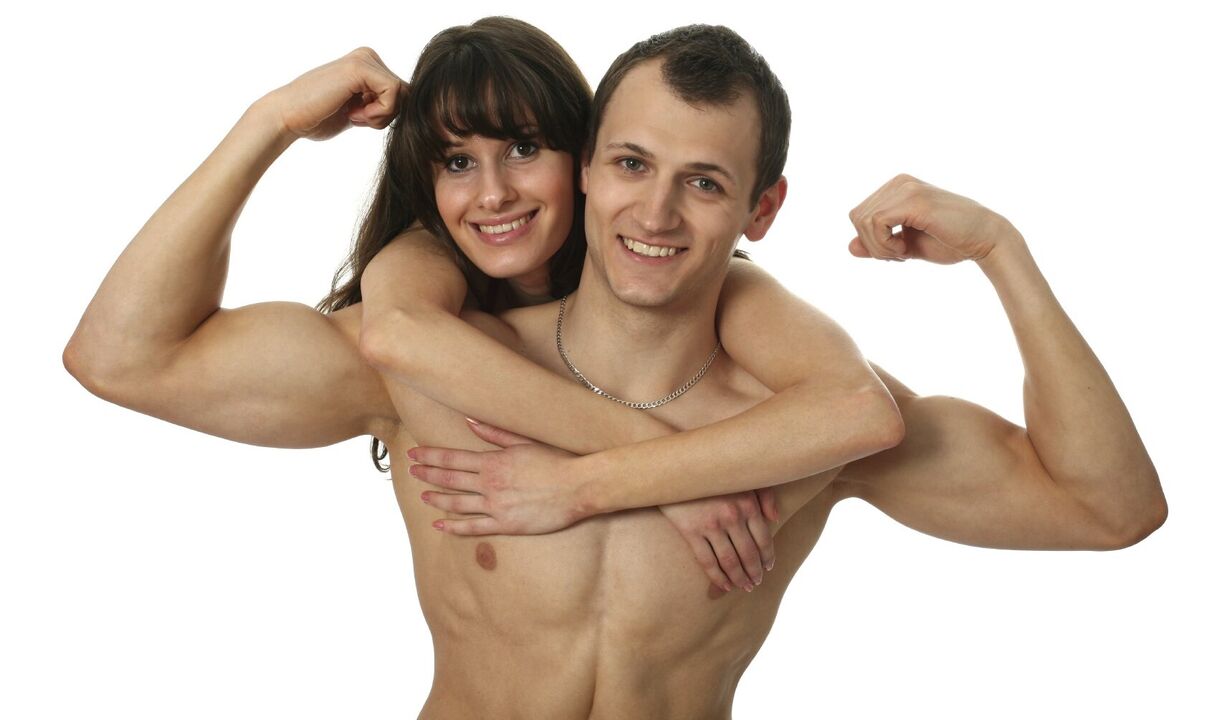 vrouw met een man met penisvergroting